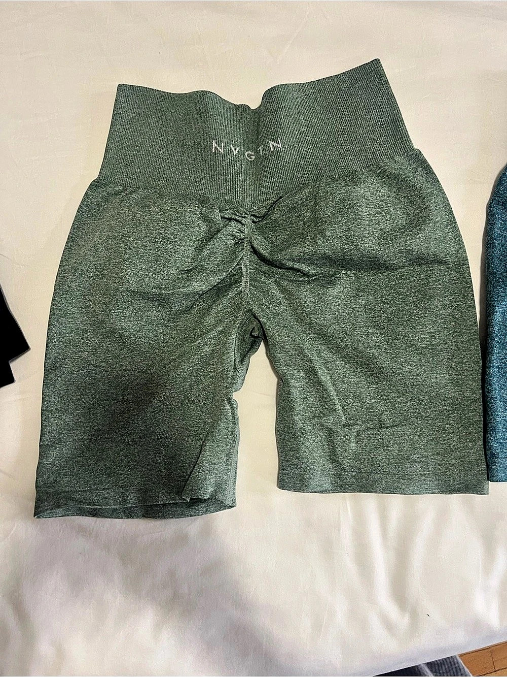 NVGTN Scrunch Seamless Shorts Green Bike Shorts